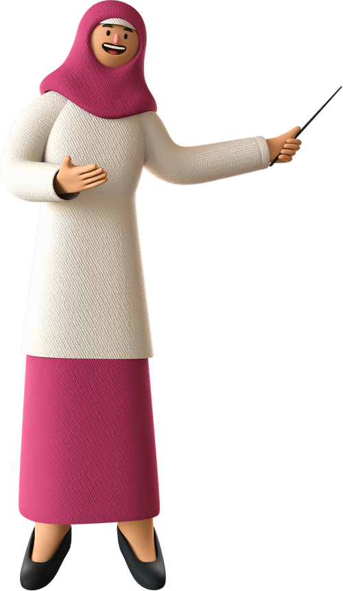 Simple Friend 3D Female Teacher With Object 02